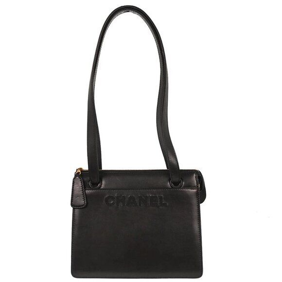 CHANEL Handbags - Chanel Black Calfskin Shoulder Bag 117660